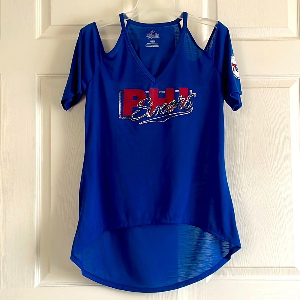 Sixers Open Shoulder Tee- NWT 🏀